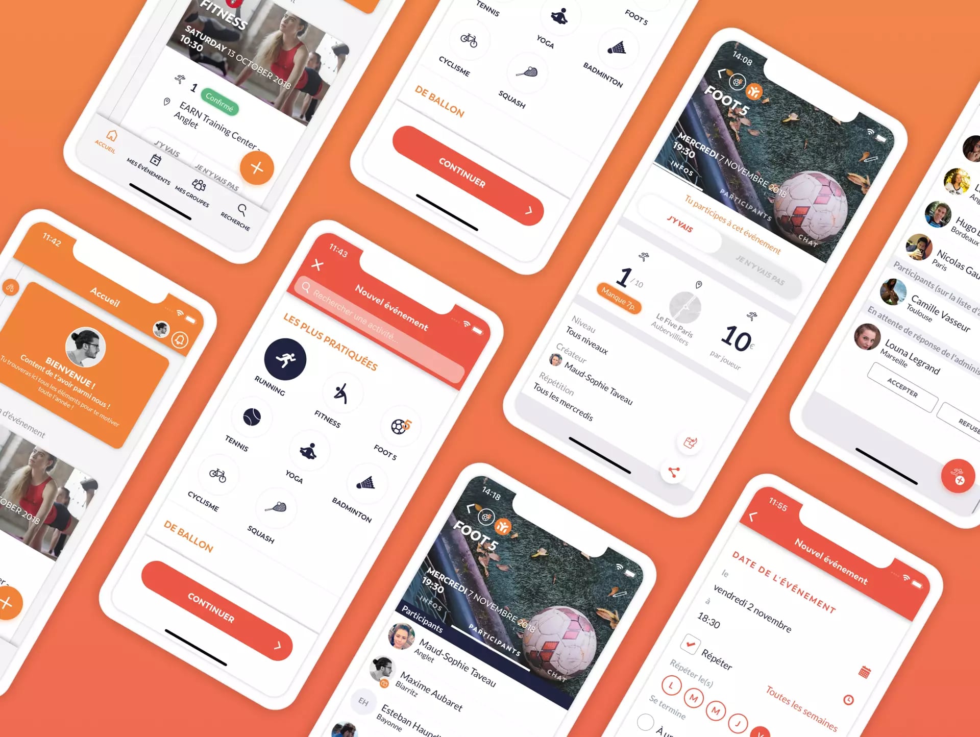 Collage of Move Your Buddy app screenshots